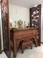 Tấm Chắn CNC Hoa Sen Ngăn Ban Thờ