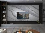 Vách Hậu Ti vi ốp giả đá hiện đại sang trọng