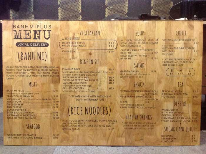 Biển Bảng menu nhà hàng khắc chữ laser
