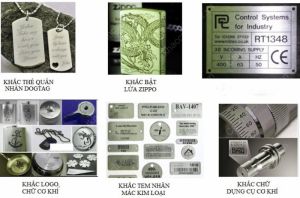 Khắc tem nhãn trên inox nhôm đồng