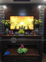 Mẫu thi công phòng thờ cnc tranh led đep