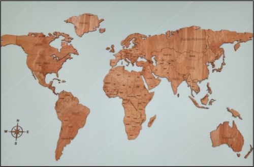 Bản đồ khắc laser gắn tường