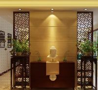 Vách Ngăn Phong Thủy CNC Hoa Văn