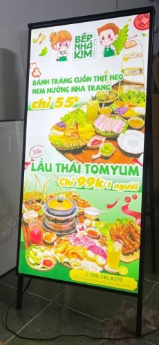 Làm menu quảng cáo đèn led