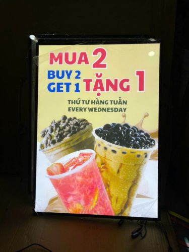 Mẫu menu quảng cáo led đẹp