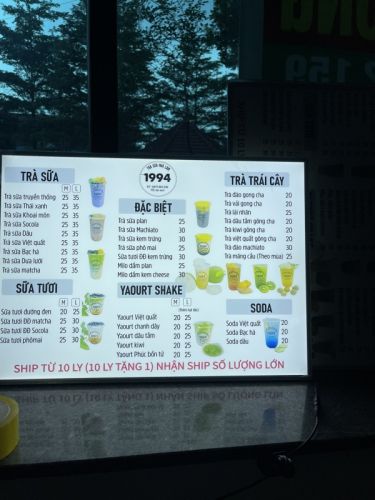 Thi công lắp đặt menu đèn led giá xưởng