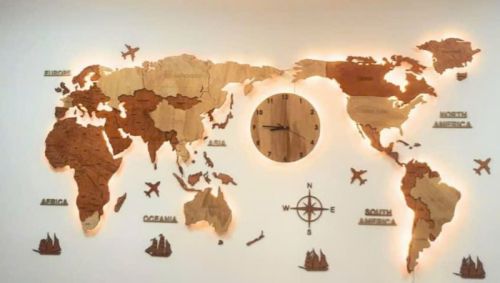 Bản đồ thế giới gắn tường