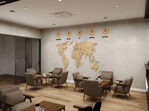 Bản đồ thế giới treo tường văn phòng