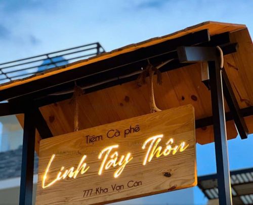 Biển gỗ chữ sáng đèn homestay