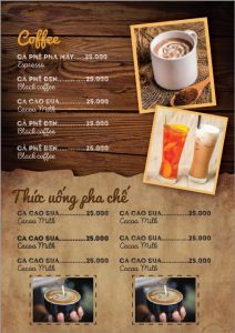 File thiết kế Menu Nhà Hàng Cafe Trà sữa